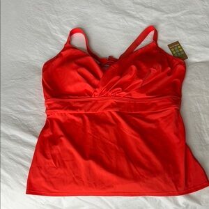 T9 Vibrant Orange Tankini Top 38 DDD